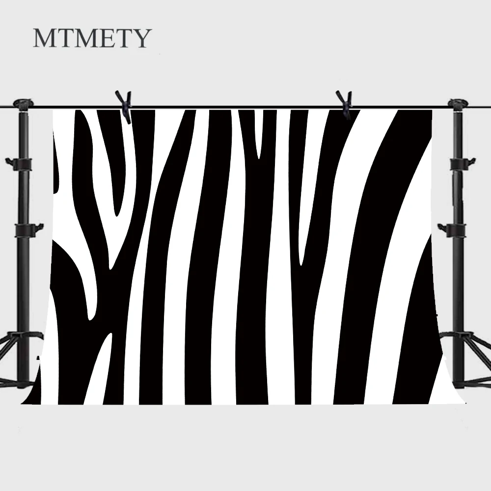 

MTMETY Photography Background Vinyl Zebra Texture Birthday Party Decor Backdrop Photo Prop Shoot Studio Photocall Photobooth