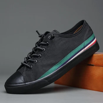 

2020 New Men's Joker Vulcanized Loafer Shoes Breathable Korean Style Sneaker Shoes British Fashion Men Casual Canvas Flats