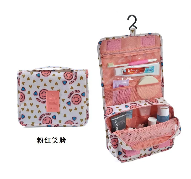 Розовый 20 PCS PER PACK women cosmetic hanging bag water resistant travel wash bag travel cosmetic storage fold hang toiletry makeup bag - Цвет: Розовый