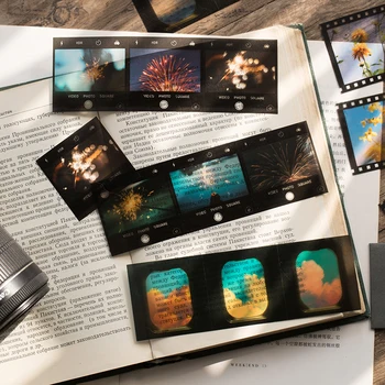 

6 Pcs Vintage Scenery Outside Window Series Frames Sticky Stationery Deco Stickers Bullet Journal Scrapbooking Label PET Sticker