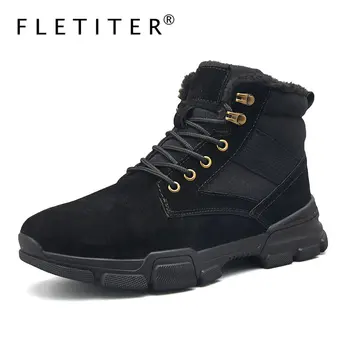 

Warm Winter Thick Snow Boots men Big size 47 Outdoor Casual Short Ankle Boots Anti-cold Resistance Mens Waterproof Shoes fashion