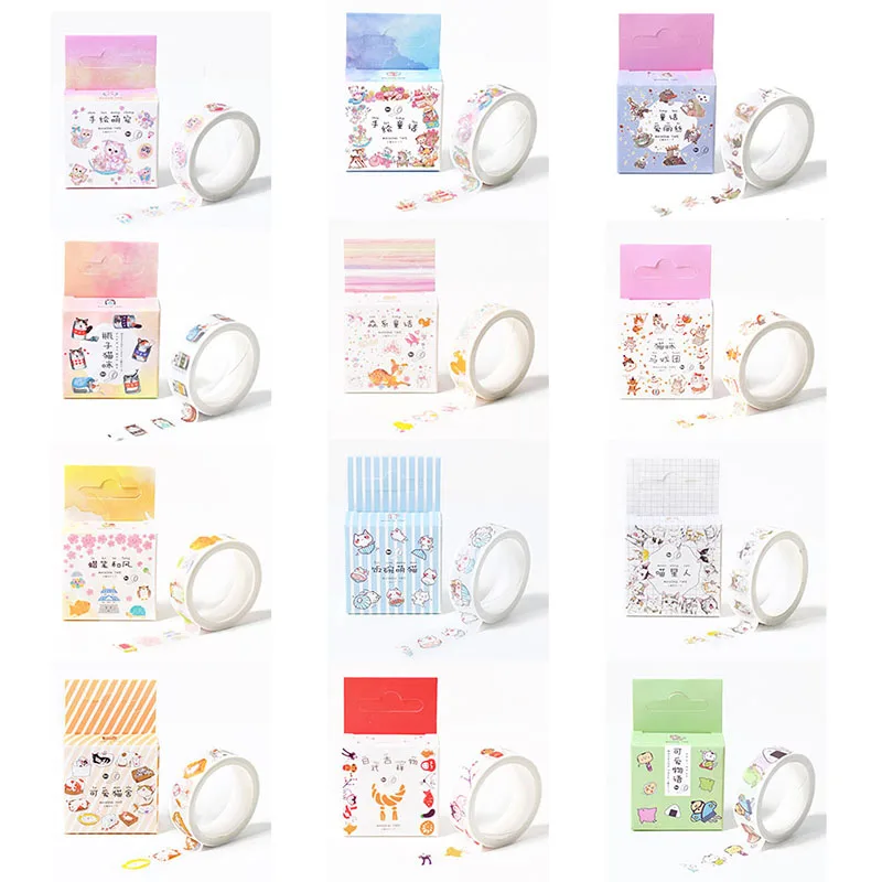 

Criativa Shiba Dog Cat Animals Paper Washi Tapes DIY Diary Scrapbooking Decorative Masking Tapes For Kids Girls Gift