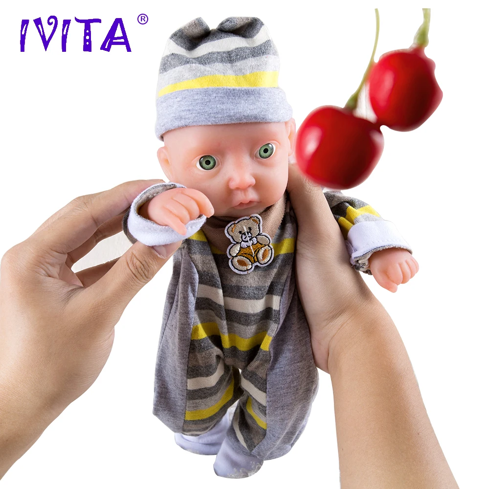 IVITA WB1504 11 дюймов (28 см) 0 85 кг мальчик глаза Открытый Высокое качество Возрожденные