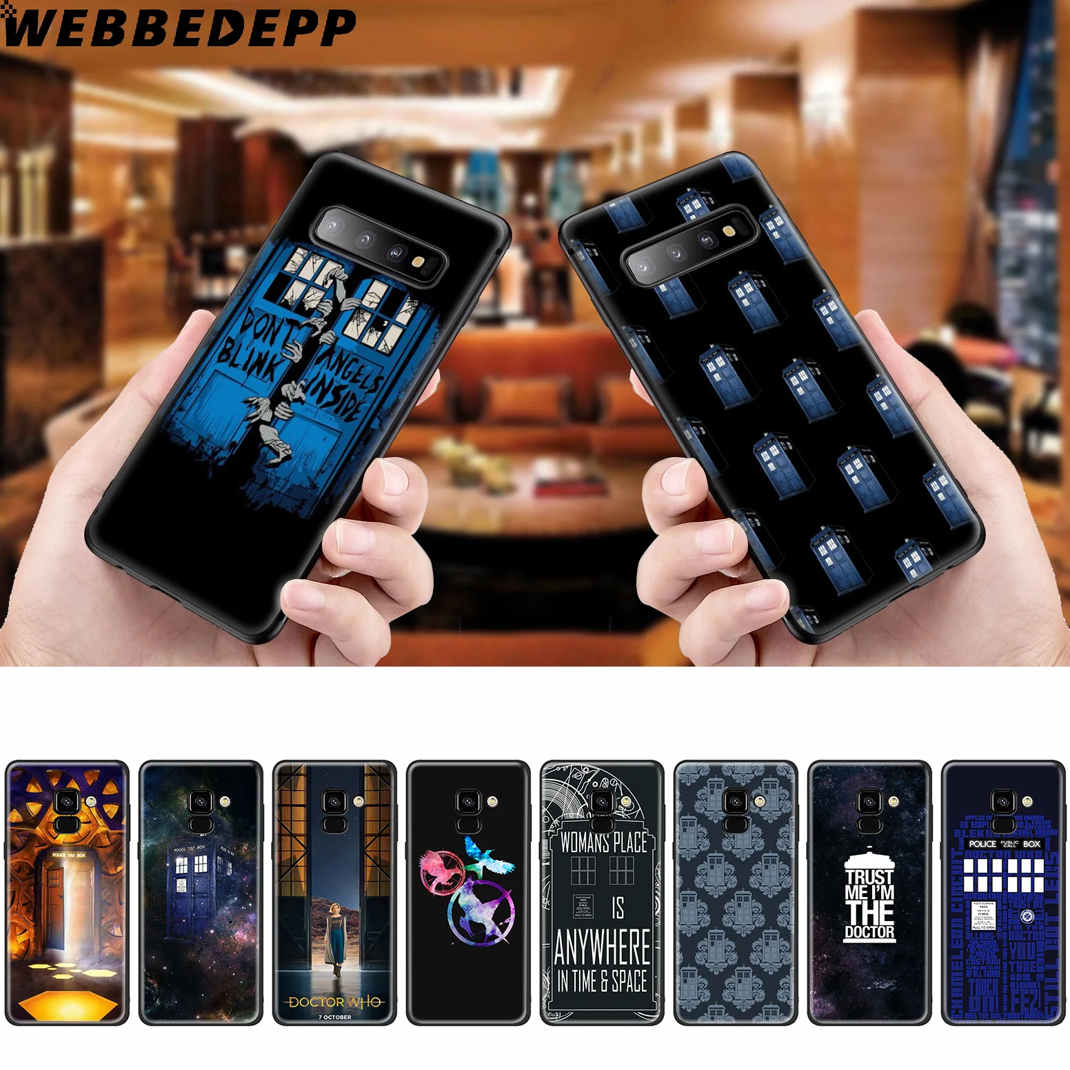 Из ТПУ с принтом &quotТардис (коробка сериала&quot Доктор Кто &quotмягкий чехол для samsung