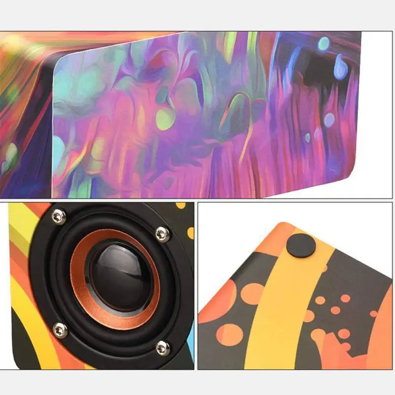 FULL-D50Color Деревянный беспроводной Bluetooth динамик Fm радио Поддержка Tf карты вызова Голосовые подсказки Функция