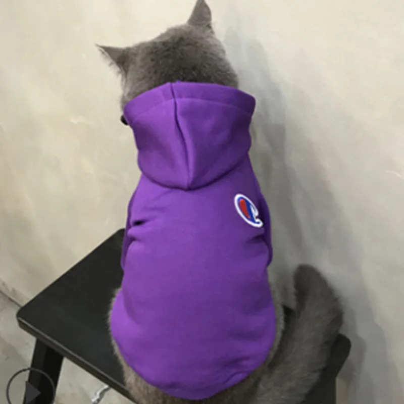 Новое поступление, одноцветная одежда для домашних животных, осенне-зимняя спортивная одежда для собак, полиэстер, материал, толстовка для собак, милые товары для домашних животных