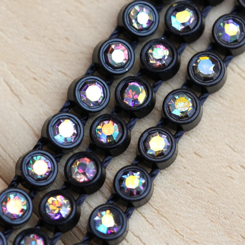 SS8 пластик Кристалл Rhinestone окантовка для ювелирных изделий Findings10Yards свадьба горный хрусталь окантовка Кристалл в оправе Y2326