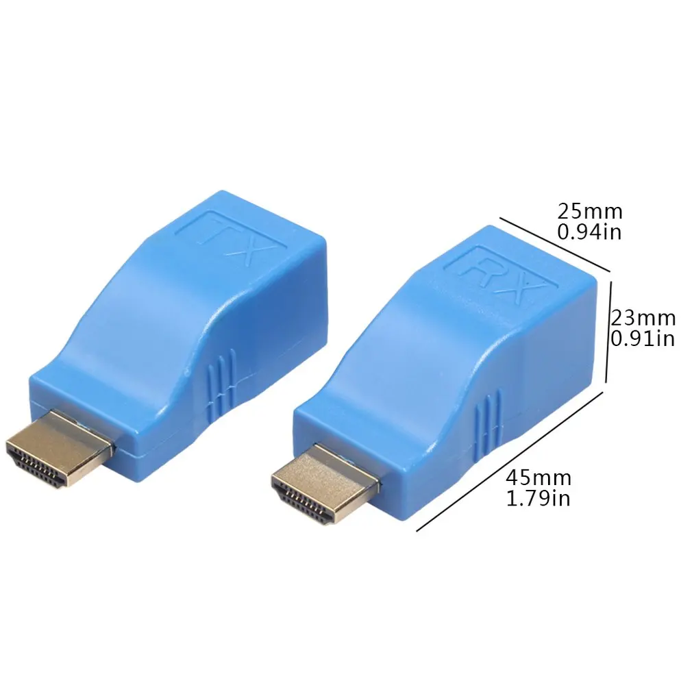 Удлинитель Hdmi A Rj45 красный Lan удлинитель Del Receptor Del Transmisor Tx Rx Cat5E Cat6 кабель Ethernet V1.4 30 M 4 K Tv Hd 1080P
