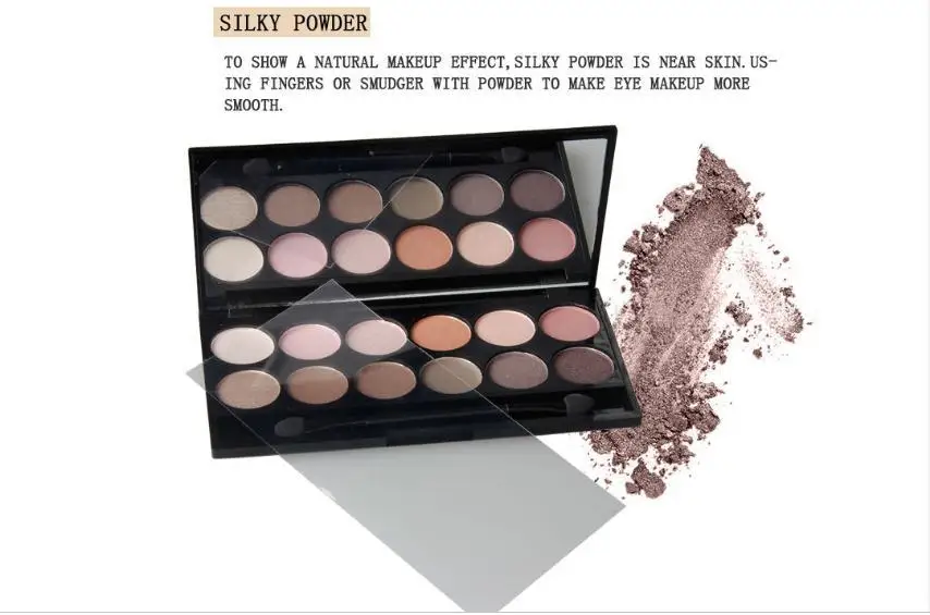 Baodeli Charm 12 Color Eye Shadow Earth Color Nude Makeup Eyeshadow Compact Smoky Makeup Eye Shadow Kit Combination