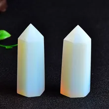 1 adet kristal Opal kuvars noktası şifa taşı kule altıgen prizmalar 60-80mm dikilitaş değnek işleme taş DIY hediye k9
