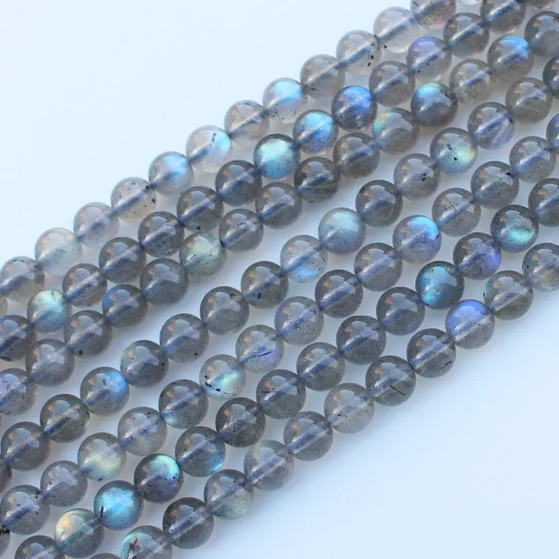 

AAA Natural Labradorite Stone Beads Round Loose 15" Semi Preicous Strand 5 6 7 MM Beads for Jewelry Making DIY Bra