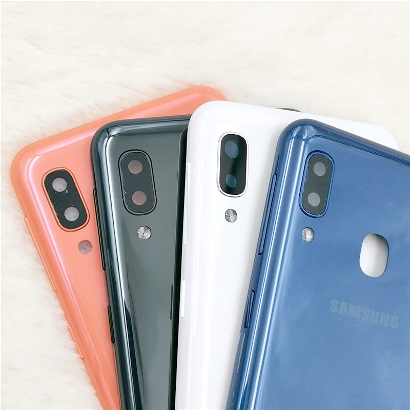 A20 E чехол,, samsung galaxy a20e, пластиковая крышка для батареи, полная защита задней двери, сменный корпус, боковые кнопки и логотип