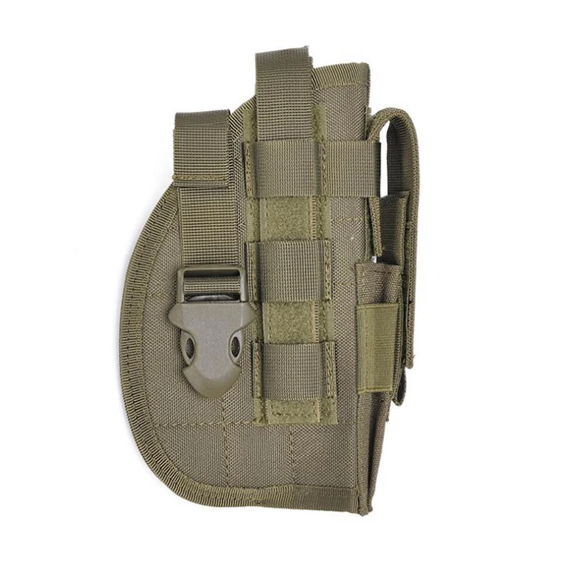 Green Molle Регулируемая тактическая кобура Универсальный держатель для кобуры чехол с легким карманом для правой руки для Глок 17 19 22 23 31 - Цвет: Green