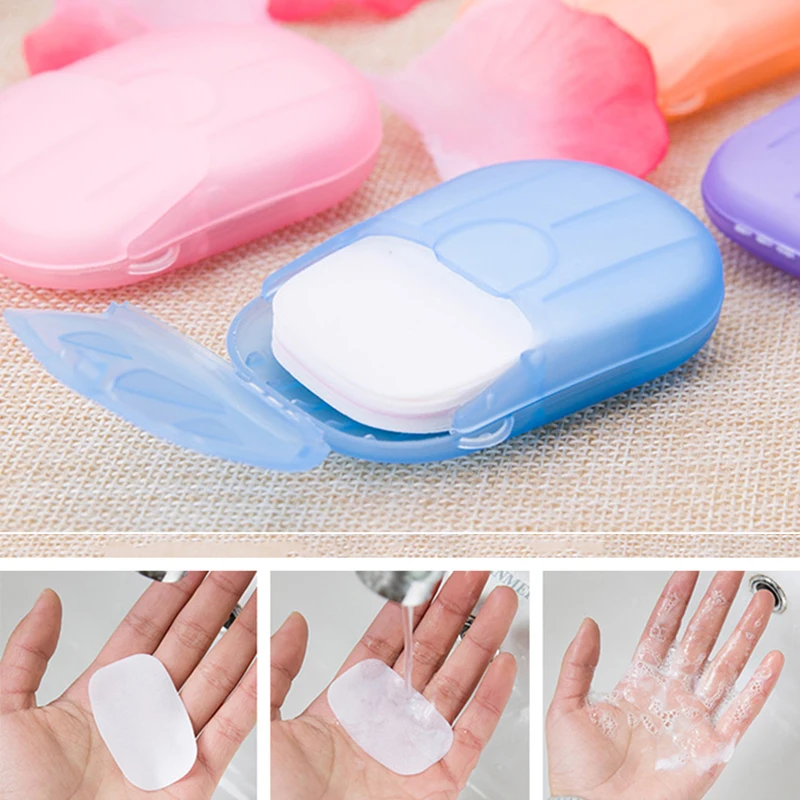 

Travel Soap Paper Washing Hand Bath Clean Scented Slice Sheets 10 Box Disposable Boxe Soap Portable Mini Paper Soap Dropshipping