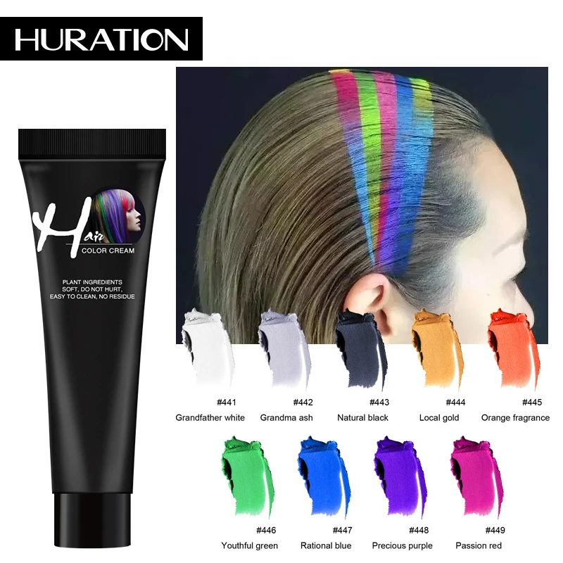 Краска для волос Huration серая Временная сделай сам временная гелевая краска