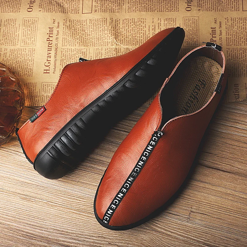 SKRENEDS/брендовая мужская повседневная обувь из натуральной кожи; Мужская обувь для отдыха на шнуровке из мягкой кожи; нескользящая мужская деловая обувь; сезон весна-осень