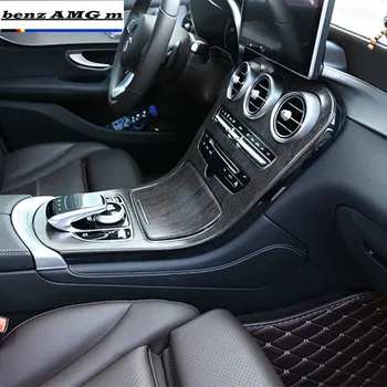 

Center Console Panel Decoration Sticker Trim Oak Grain Style For Mercedes Benz C Class W205 2015-18 GLC X253 2016-18 ABS Decals