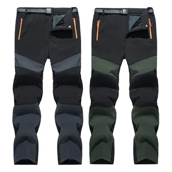 

New Autumn and Winter Men's Climbing pants Outdoor Plus Velvet Thickening Warm Waterproof Windproof Season Hiking Pant