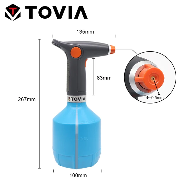 T Tovia Automatikus Öntöző Permetező Akkumulátor Elektromos Kerti Permetezőgép 1L Állítható Áramlás Újratölthető Háztartási Tisztítás - Image 3