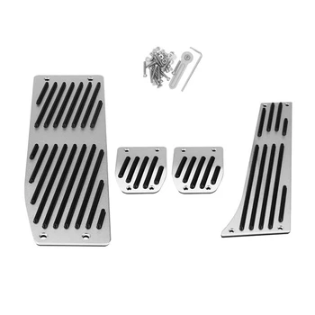 

4 Pcs Car Manual Transmission Clutch Brake Foot Rest Pedal Pad for BMW X1 Series E46 E90 E92 E93 E82 E87