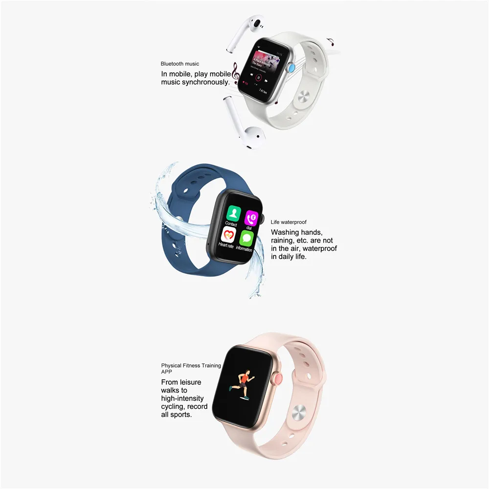 W34 Bluetooth браслет Смарт часы ЭКГ монитор сердечного ритма Iwo 8 Lite Smartwatch для Android IPhone Xiaomi Band PK Iwo 8 10