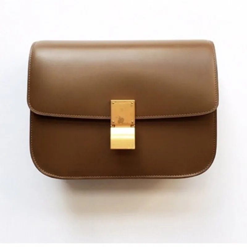 New Tofu Bag cow Leather Hand Rub Mini Small Square Single Shoulder Oblique Span Empty Sister Bag