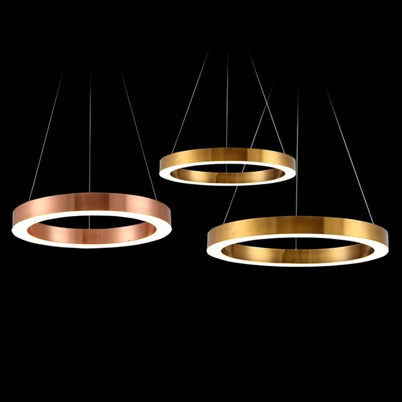 

Luxurious Led Circle Chandeliers Round-shaped Combination For Office Hotel Lobby Restaurant Parlor Club Home Light Fixtures