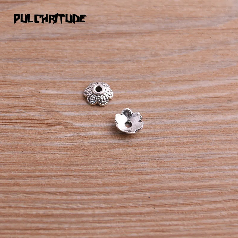 PULCHRITUDE, 100 шт, 3*8*8 мм, два цвета, бусины, колпачки, шарм, полые, цветок, буквы, подвески, ювелирные аксессуары, сделай сам, сосуд, подвески