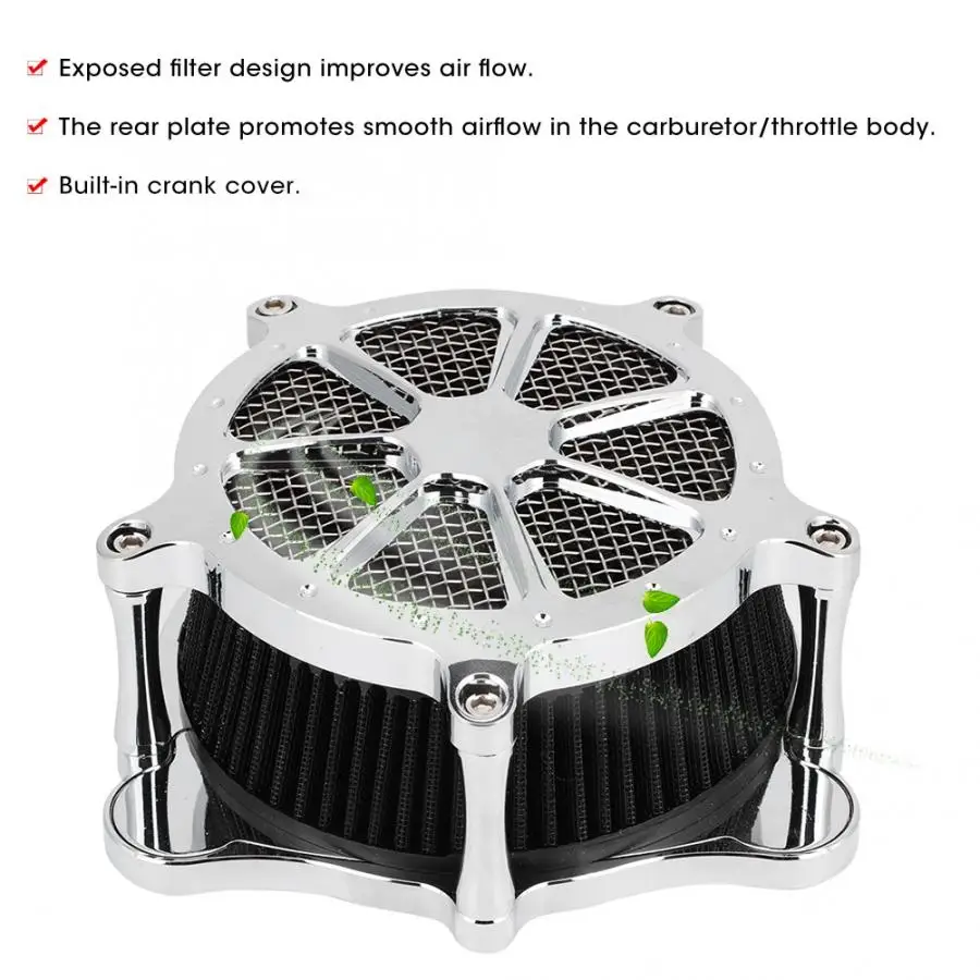 Посеребренный воздушный фильтр для мотоцикла модифицированный подходит для FXDLS Touring Trike воздухоочиститель Впускной фильтр аксессуары для двигателя