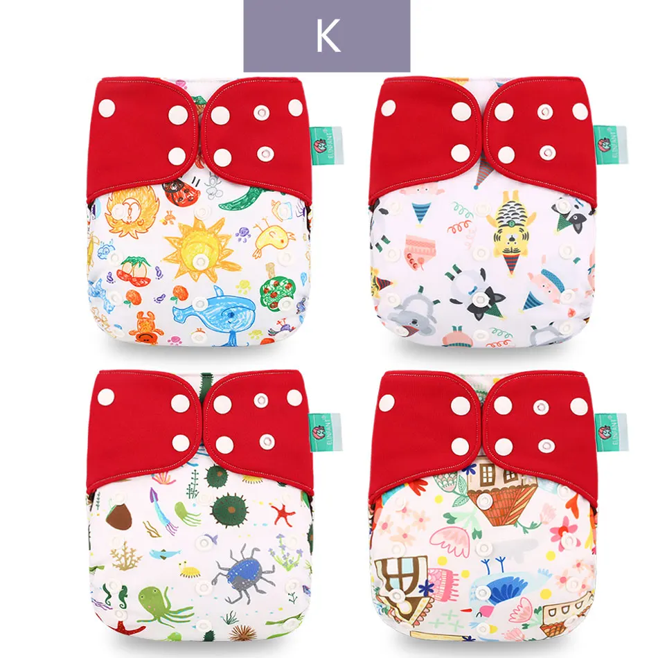 K-wholesale nappy Elinfant wholesales100pcs 4 шт./компл. моющиеся кофе сетчатая ткань с ромбовидным узором регулируемые подгузники многоразовые тканевые подгузники с карманами - Цвет: K-wholesale nappy