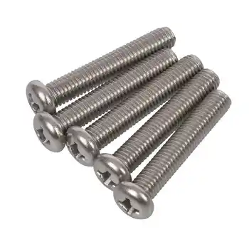 

Retail M8 x 45mm 304 Stainless Steel Phillips Machine Screw Bolt 5pcs
