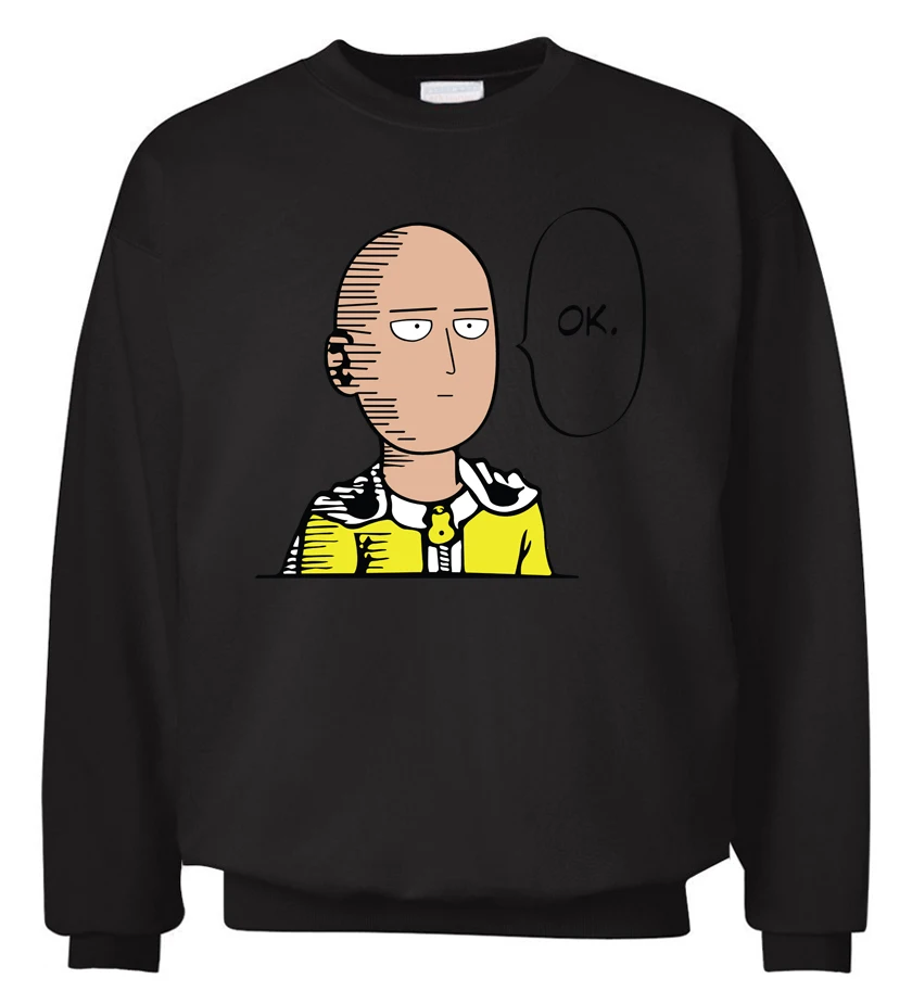 Аниме One Punch Hero Saitama Oppai, Мужская толстовка с капюшоном, весна-зима,, Повседневная Свободная одежда в стиле хип-хоп с капюшоном для фанатов
