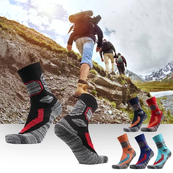 

3 Pairs Unisex Ski Socks Anti Slip Sports Performance Thermal Cotton Trekking Socks Men Women Soccer Running Hiking Traveling