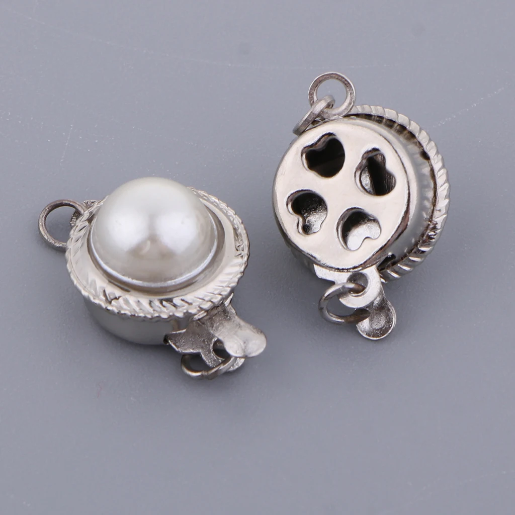 5 Pieces silver color Pinch Push Clasps Buckle DIY Accessories Box Clasp For Jewelry Necklace Bracelet Making Findings