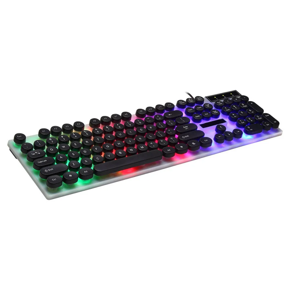 Keyboardsводонепроницаемый Радужная клавиатура с радужной подсветкой USB Проводная игровая клавиатура подсветка клавиатура для ПК Laptop-L905