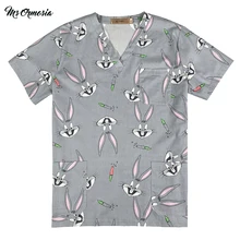 Msormoasia, новинка, медицинский скраб, топы для женщин, хирургические скрабы, скраб, Униформа,, с принтом, хлопок, серия, аптека, униформа медсестры, топы