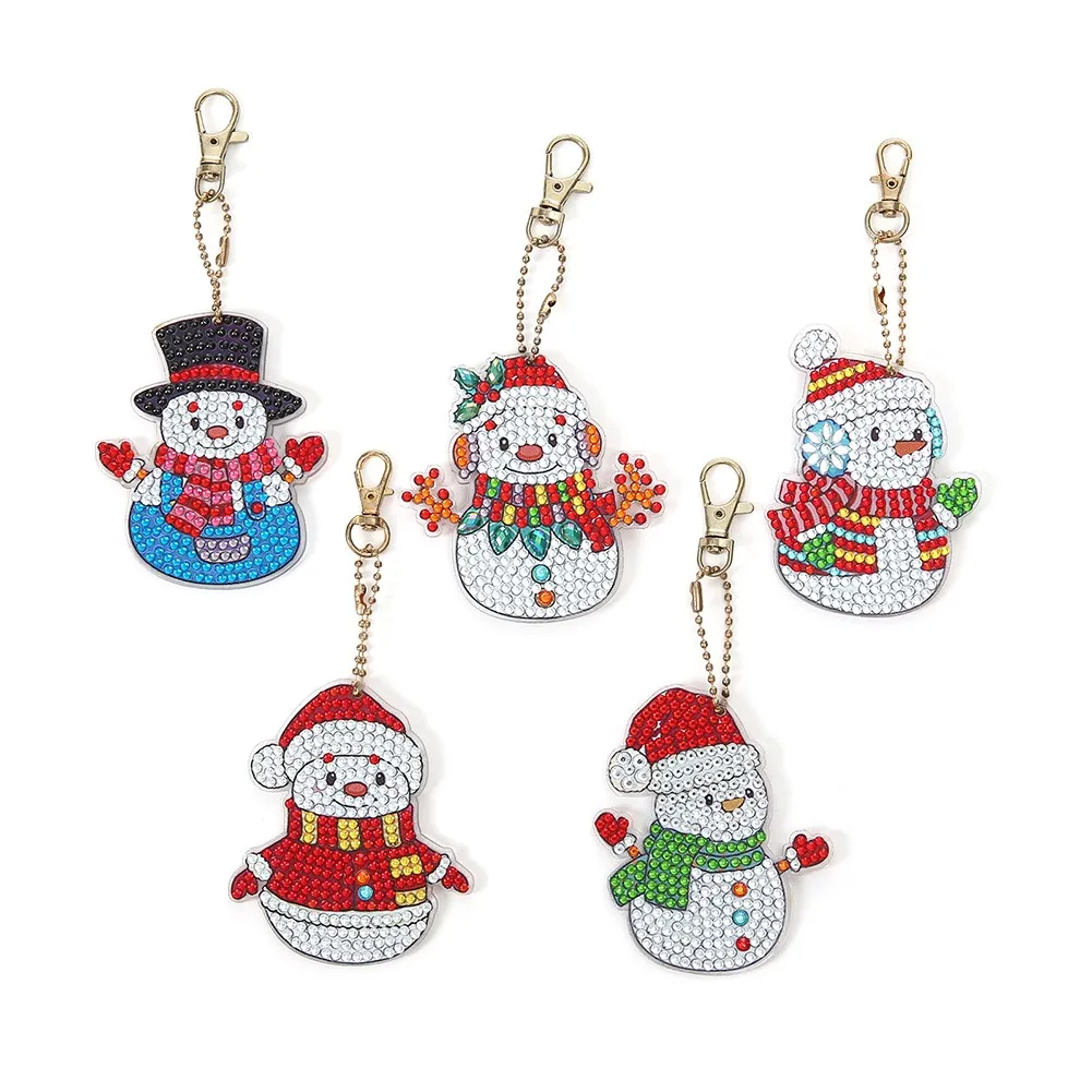 Full Diamond Painting Keychain Xmas Art Christmas Craft DIY Decoration