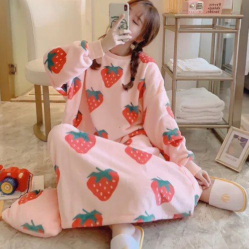 nightgown Женская фланелевая теплая ночная рубашка, зимняя Коралловая бархатная Ночная юбка, свободная, для отдыха, женские длинные ночные рубашки, одежда для сна с сумкой для хранения - Цвет: nightgown