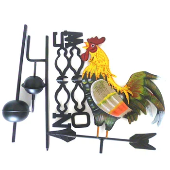 

Metal Weather Vane with Rooster Ornament Rooster Weathervanes Garden Patio Decor SUB Sale