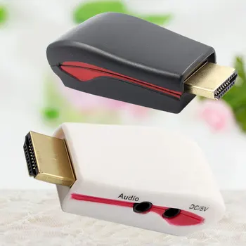 

HD To VGA Adapter PC To TV USB Powered Mini Video Adapter Portable 3.5mm Audio Output Video Converter