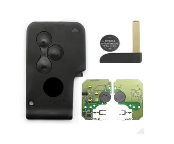 

3 Button Smart Remote car Key 433Mhz ID46 PCF7947 Chip For Renault Megane 2 ⅡScenic Card II With Small Key