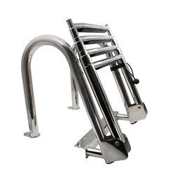Échelle télescopique pliante de bateau, 4 étapes, épaisse, plate forme de natation en acier inoxydable 316, accessoires de bateau, échelle de Yacht 