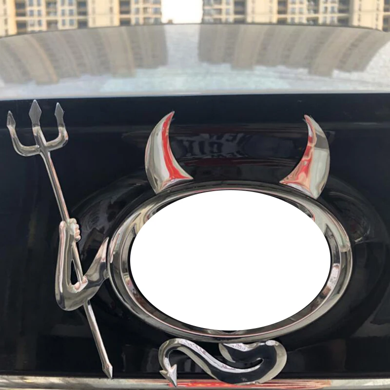 

Car Stickers Auto Products Car Accessories Funny Creative 3D Car Decal Black Sticker evil angel Monster