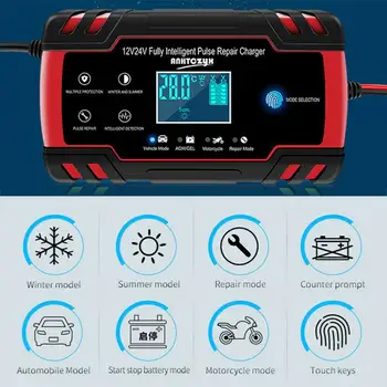 

EU/US/AU/UK Plug Car Jump Starter Emergency 12V/24V Power Bank Battery Charger With LCD Display Car Battery Booster Buster