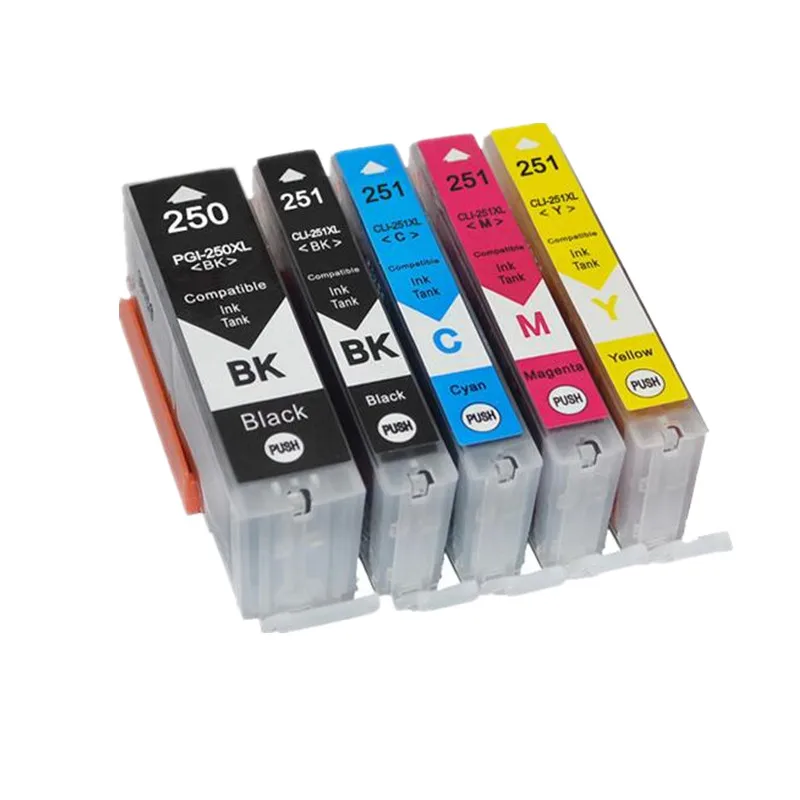 20 шт PGI-250 pgi250 250XL pgi 250 251 чернильный картридж для принтера Canon pgi250xl cli251xl MX922 IX6820 MG5420 MG5422 MG5520 принтер