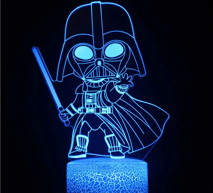 Thsinde Star Wars Yoda 3D Night Light para niños 4 patrones y 16 colores  control remoto para dormitorio decoración del hogar Star Wars regalos para  niños niñas Star Wars Fan ACTIVE Biensenido