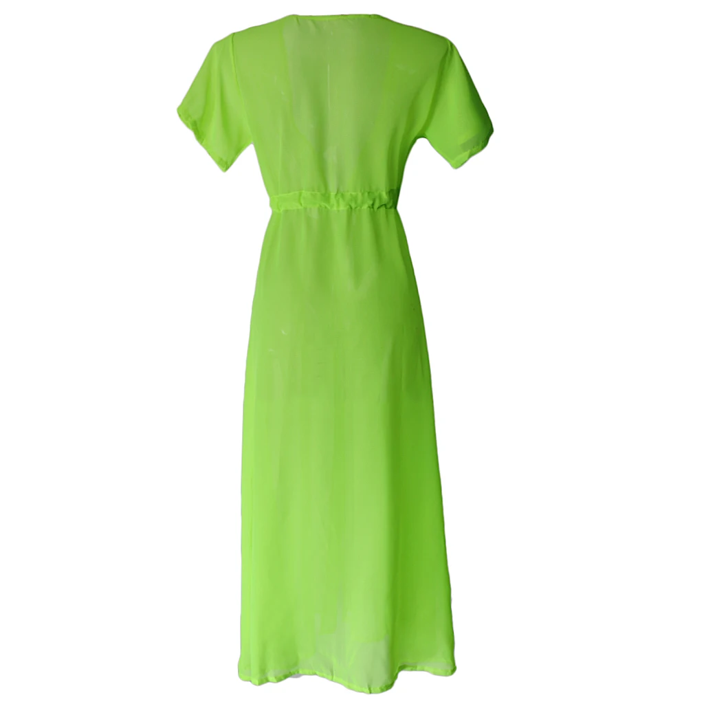 Women Kimono Jacket Summer Beach Swimwear Breathable Light Chiffon Skirt 7 Colors