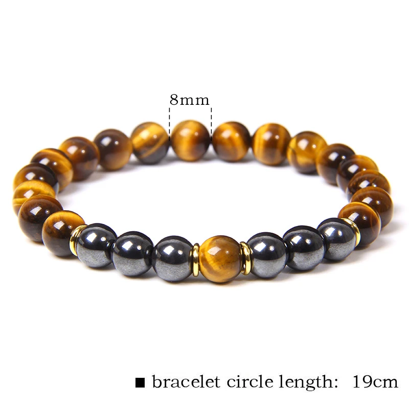 Pulsera Ojo De Tigre Para Hombre, Confianza En Si Mismo, Y Protección