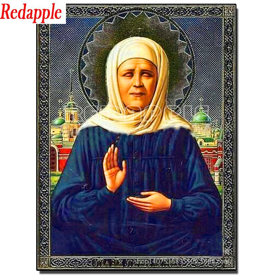 Saint Matrona the Blind of Moscow Diy iamond Painting 5d diamond Embroidery Mosaic Religion Icon Full Square/Round Handmade arts | Дом и сад