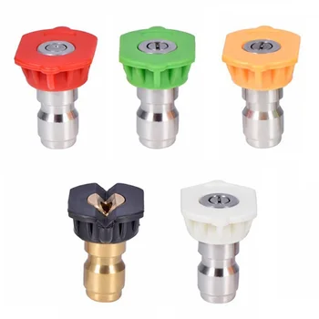 

5pcs Durable Spray Nozzle Tips 5 Color Multiple Degrees Rotating Cleaning Tool Metal Accessories Pressure Washer Universal